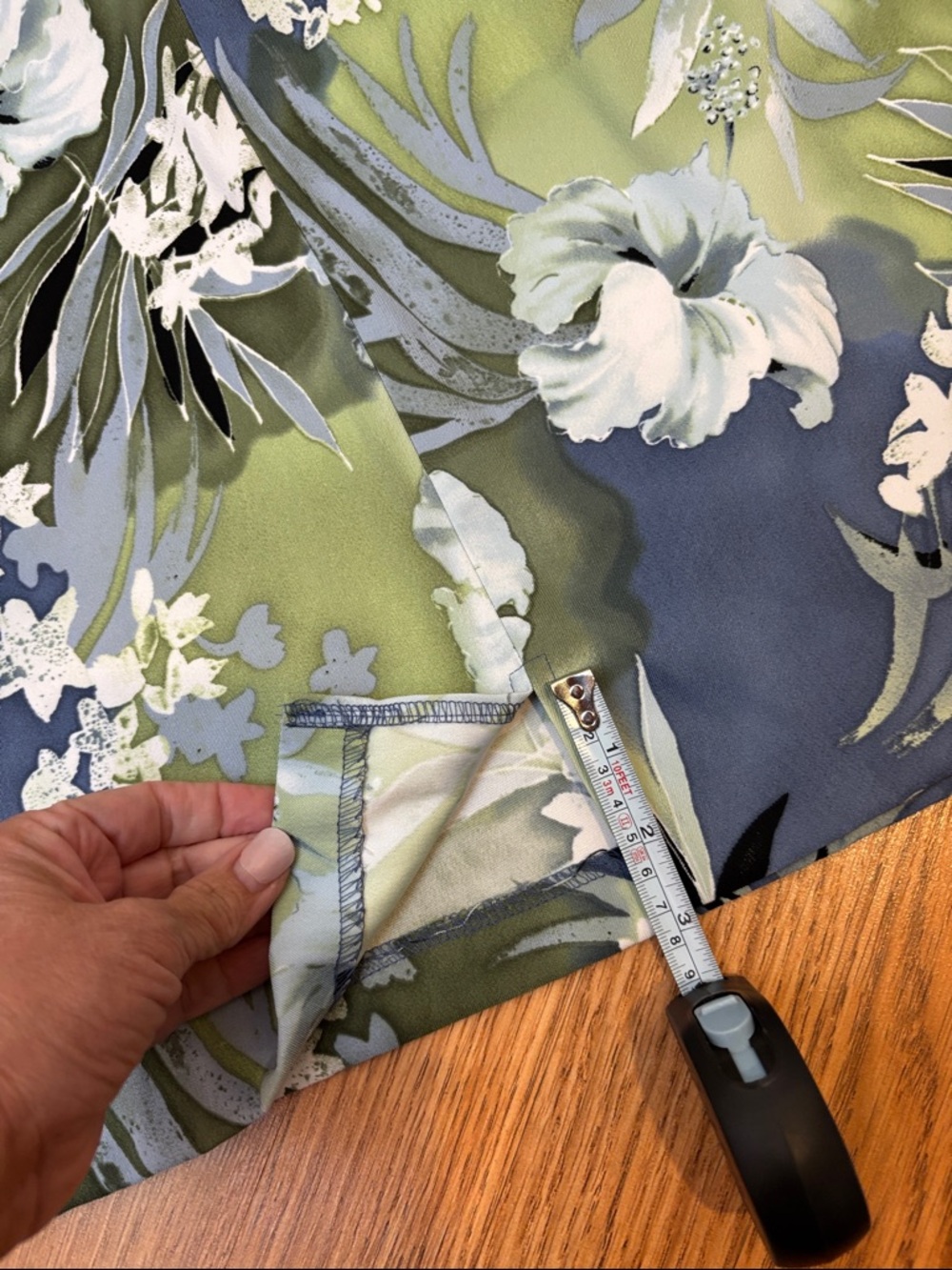 Connected Apparel green and blue tropical print sleeveless sheath dress. Size 16 - Picture 17 of 17